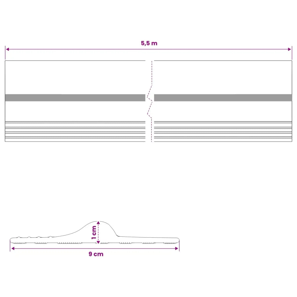 Guarnizione per pavimento del garage Nero e Giallo PVC 42038286