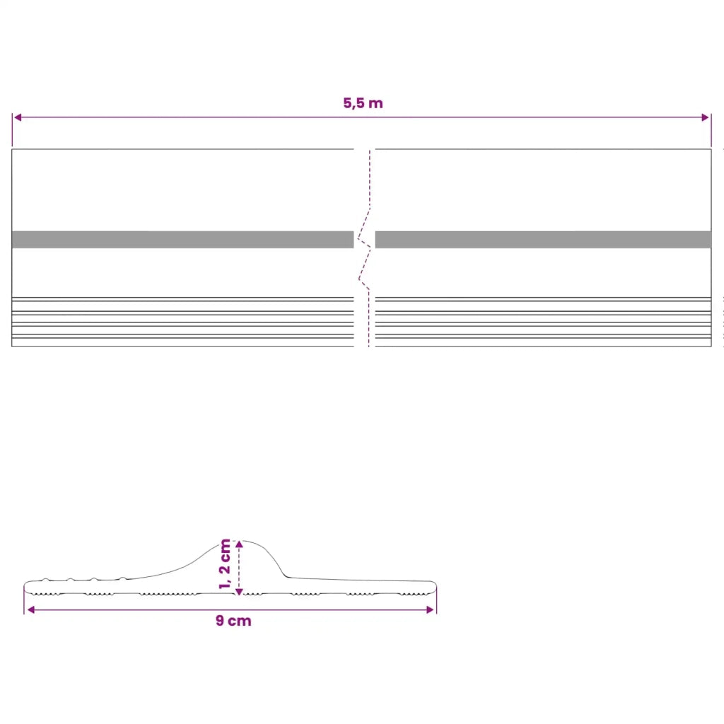 Guarnizione per pavimento del garage Nero e Giallo PVC 42038286