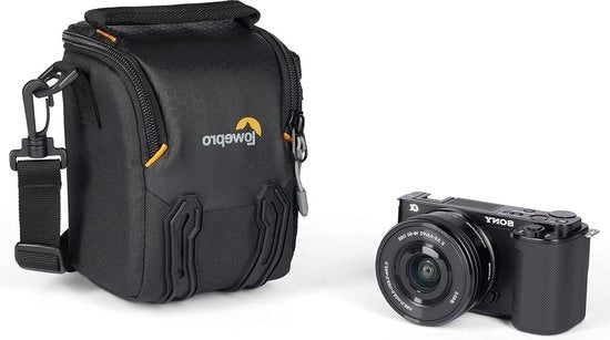 Cinturone per fotocamera con schienale regolabile e rimovibile per serie Sony Alpha 6000, nero