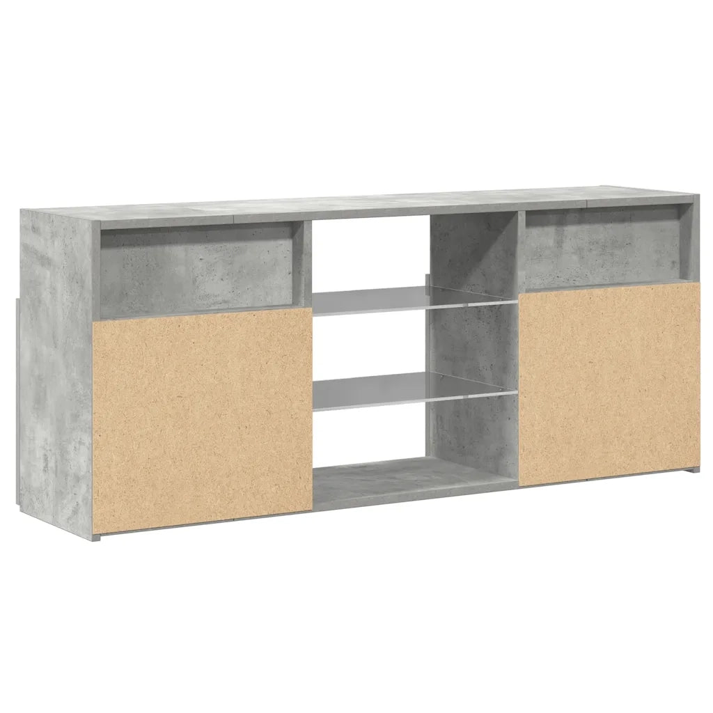 Mobile Porta TV con Luci LED Grigio Cemento 120x30x50 cm 804305