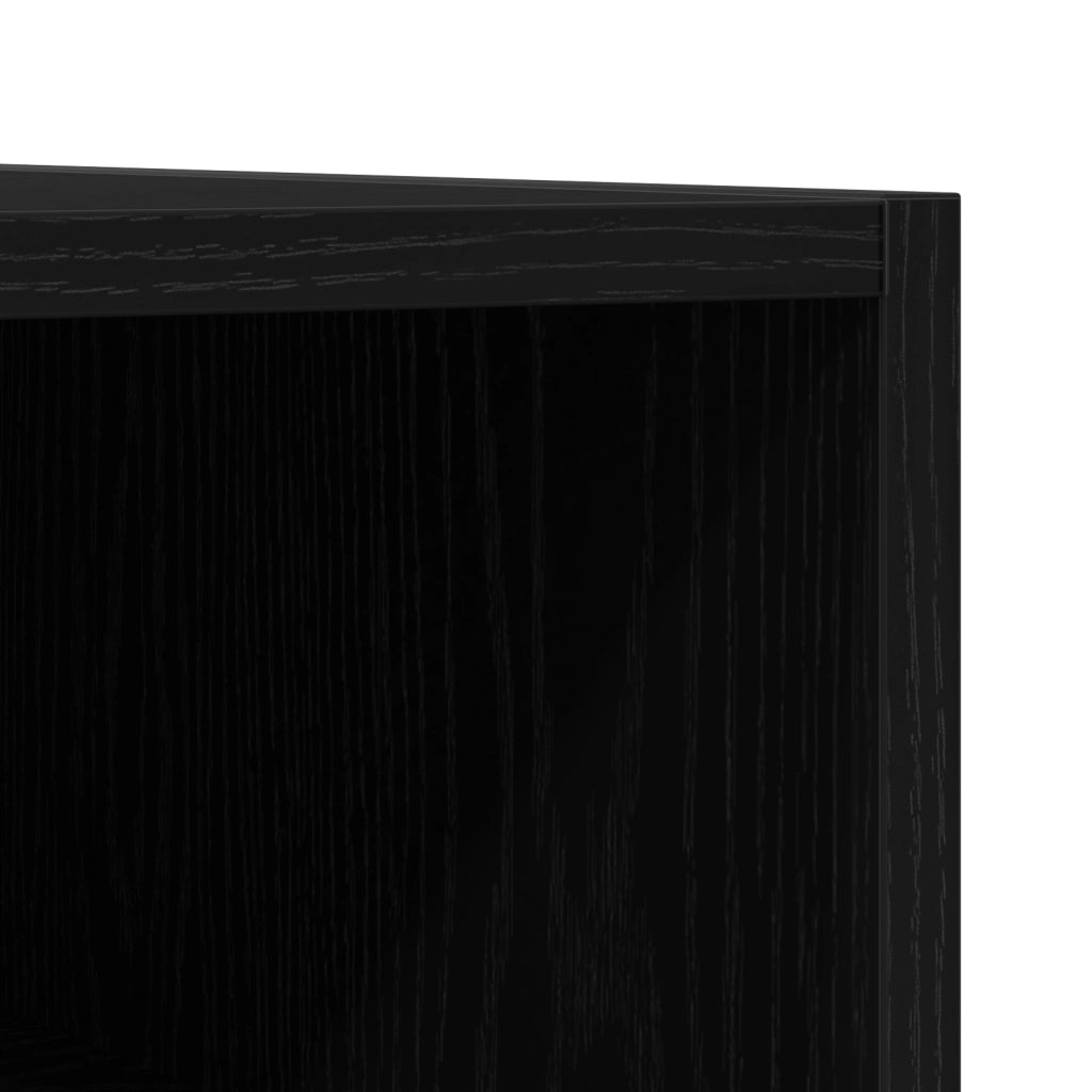 Cabinet per dischi  Nero Rovere 84,5x38x48 cm Legno ingegnerizzato
