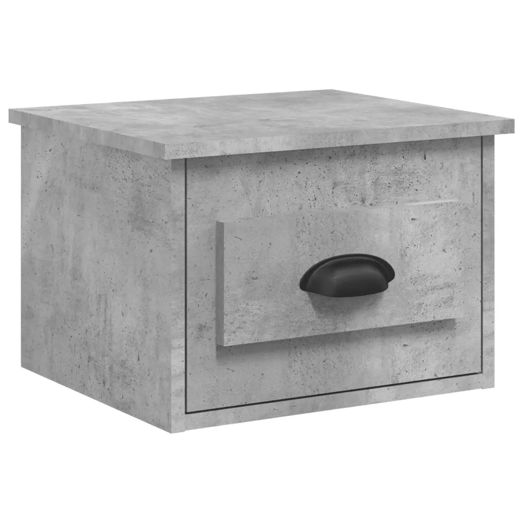 Comodini a Parete 2 pz Grigio Cemento 41,5x36x28 cm 816385