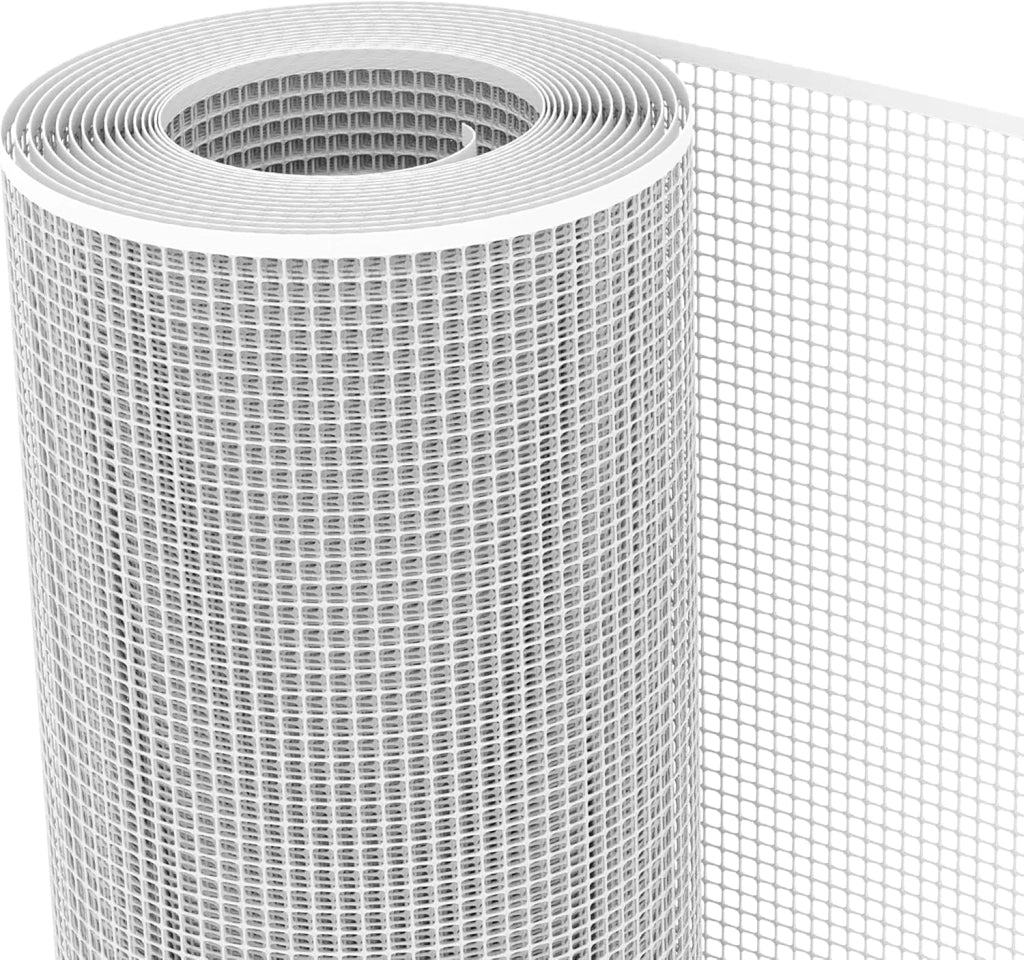 RETE DI PROTEZIONE 'QUADRA'  1,0x50 mt - colore bianco  Rete Protettiva in Plastica a Maglia Quadrata per Balconi, Cancelli e Recinzioni