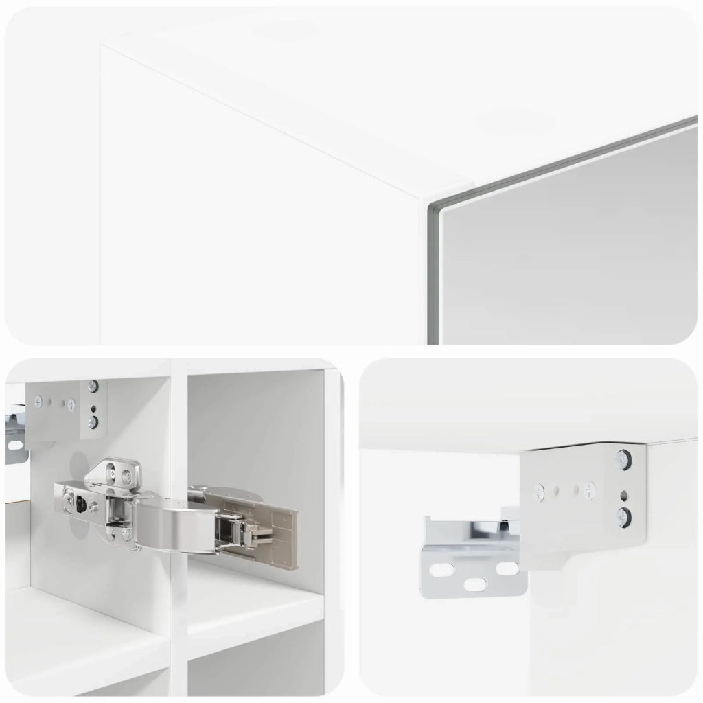 Mobiletto per specchio da bagno Bianco 60 x 14,5 x 50 cm