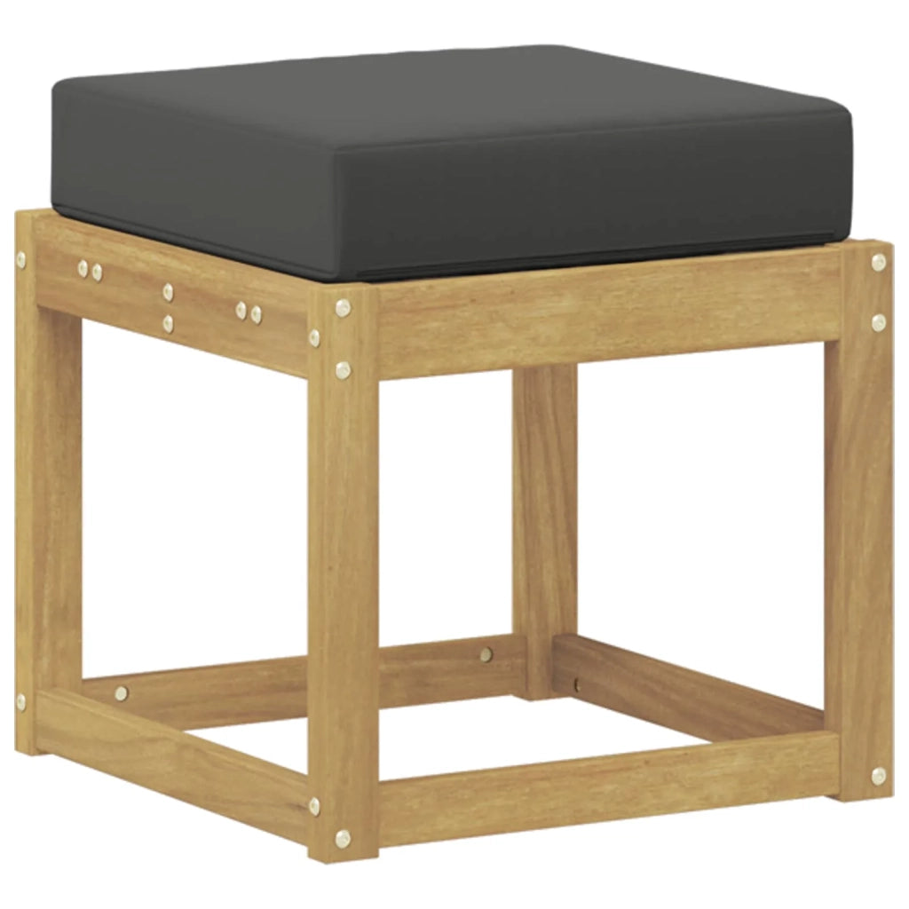 Panca da esterno con cuscino Bianco 43 x 43 x 45 cm 901664