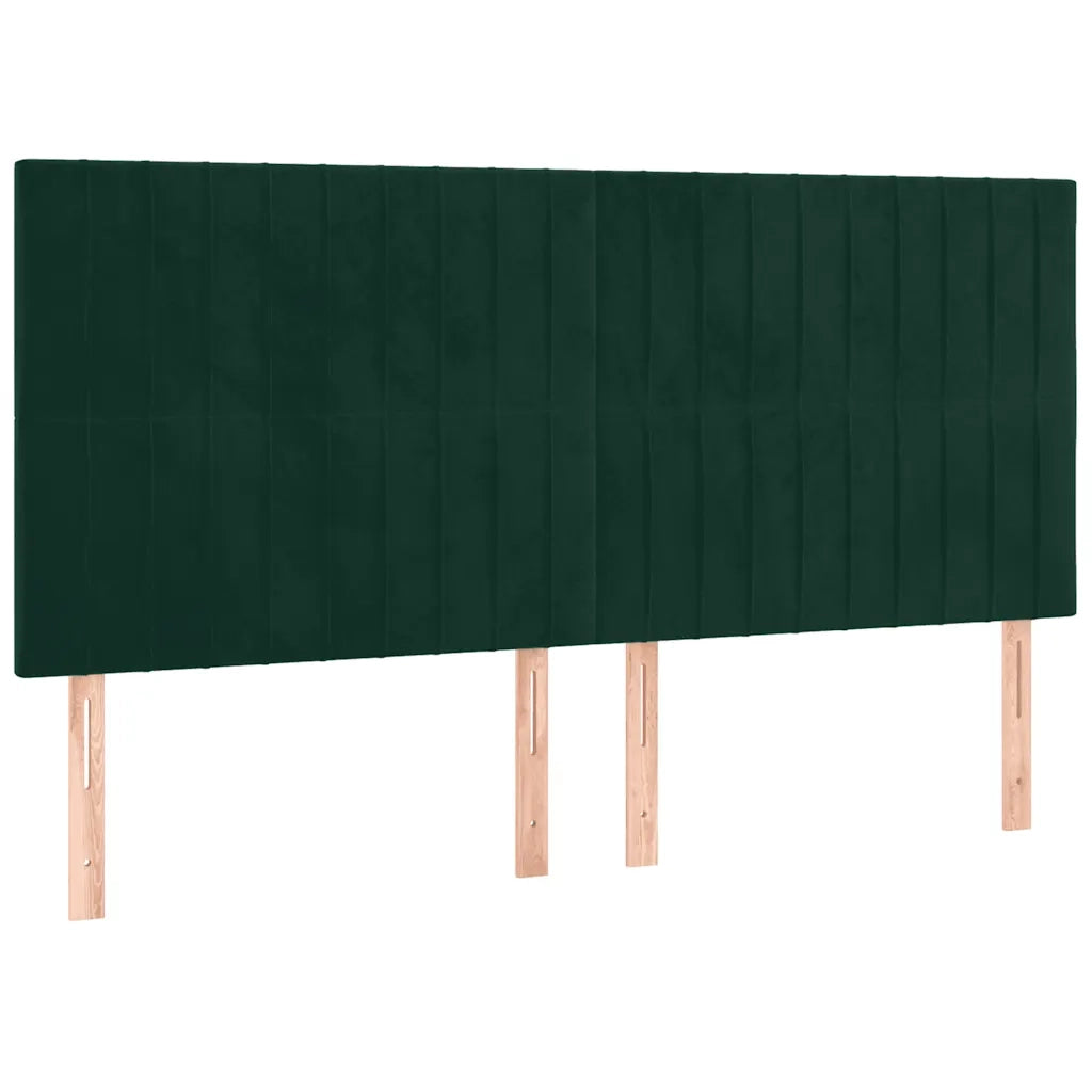 Giroletto senza Materasso Verde Scuro 200x200 cm in Velluto