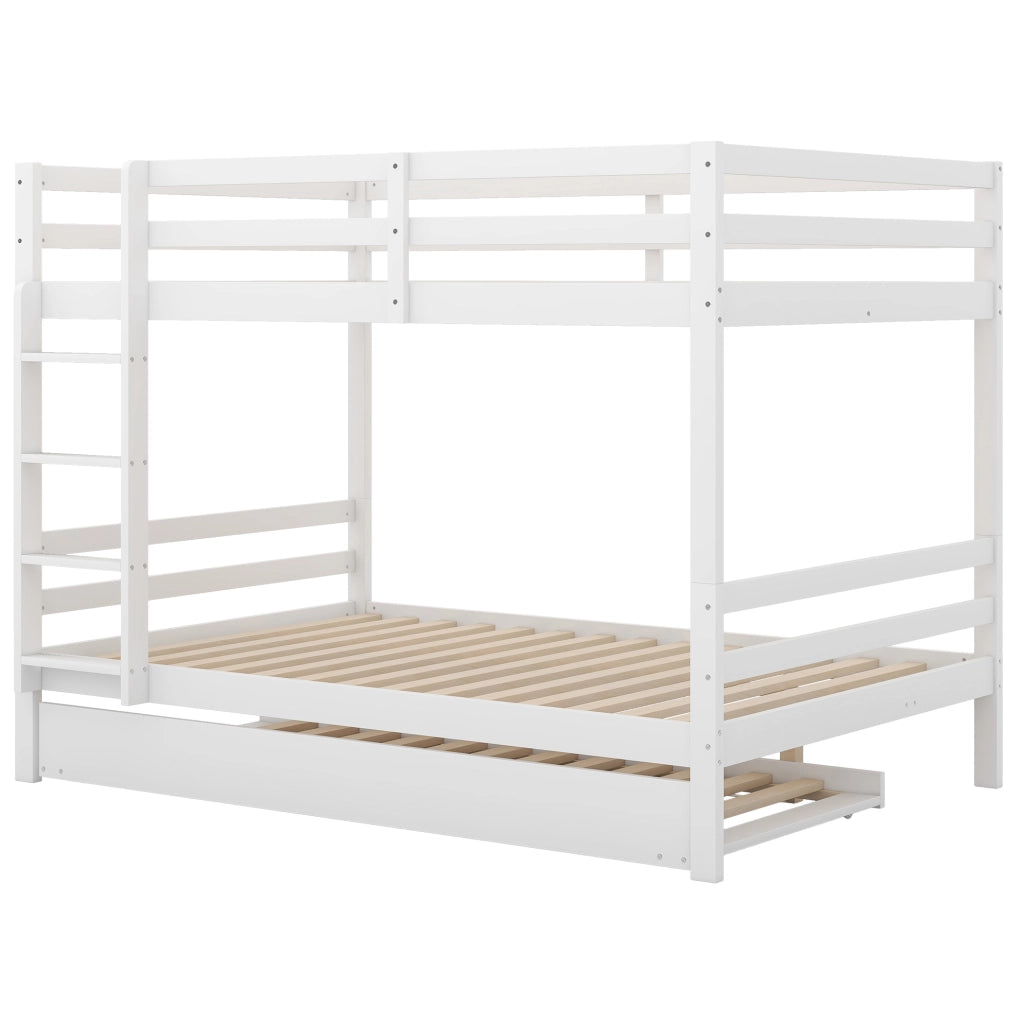 Letto a castello con letto estraibile 140x200 cm, struttura robusta e stile moderno