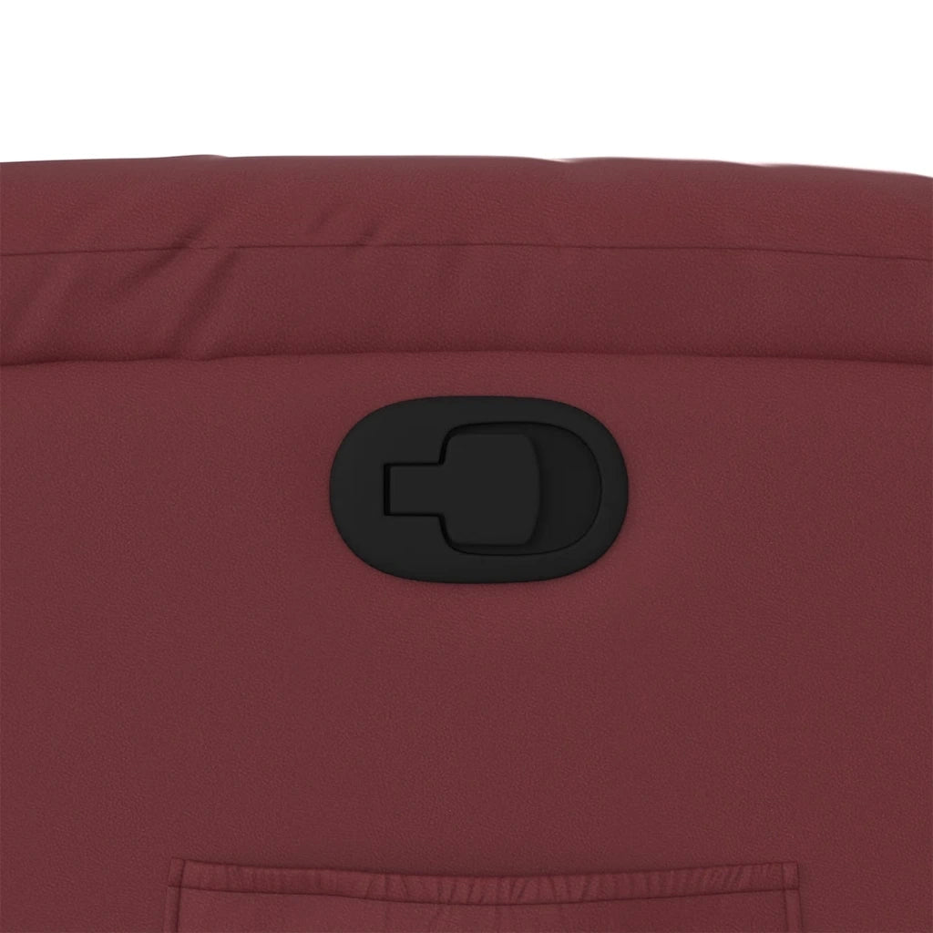 Poltrona Reclinabile Rosso Vino in Similpelle 373564