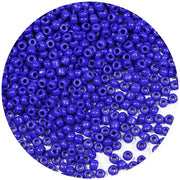 Kralen in vetro 4 mm blu reale per catenina, 6/0 per bracciali, per gioielleria (blu reale)