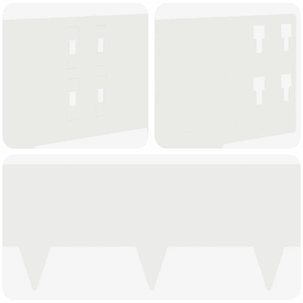 Bordura per Prato 30 pcs 100 x 20 cm Acciaio Bianco 8008580