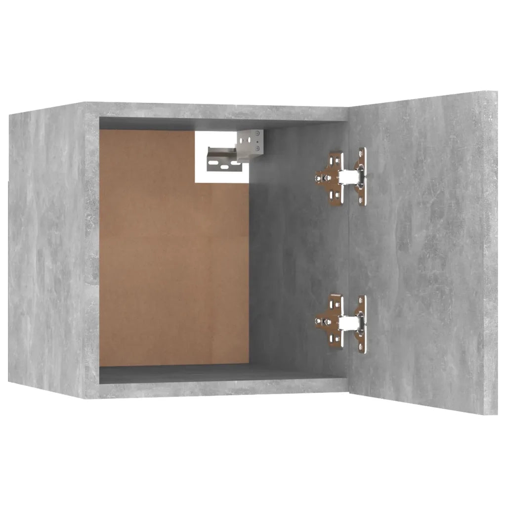 Set di 2 Comodini | Armadio da Notte | Mobiletto da notte Grigio Cemento 30,5x30x30 cm in Truciolato