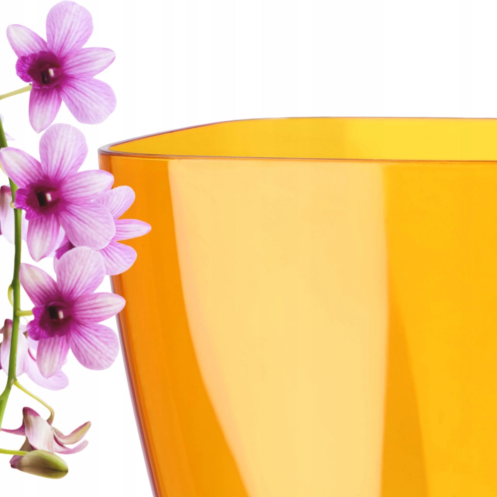 Vaso per orchidee KADAX in plastica arancione, 9 cm