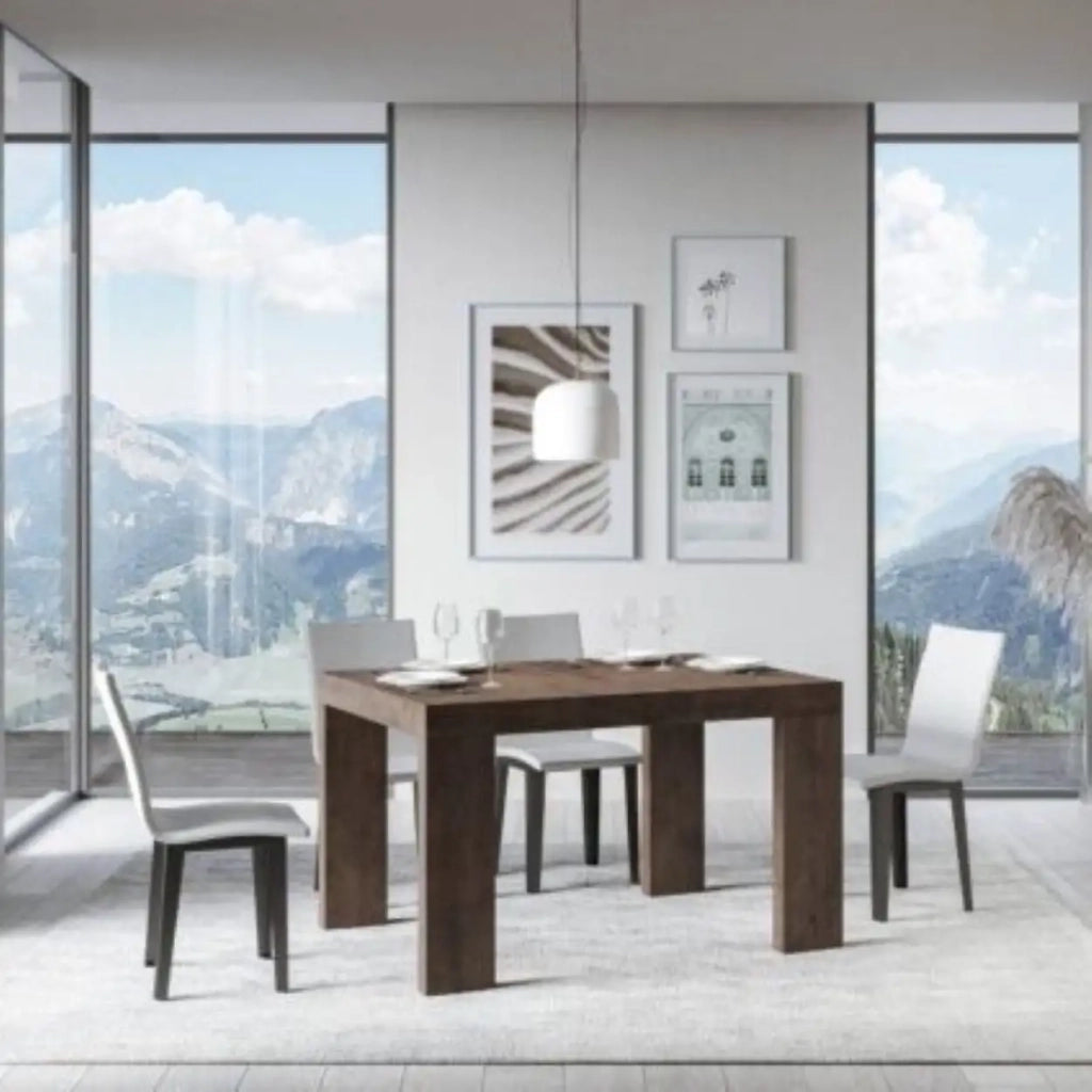 Tavolo allungabile 140/400x90 cm Roxell colore noce