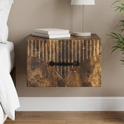 Mobiletto da notte a muro Rovere Fumo 34,5 x 33 x 20 cm 898945