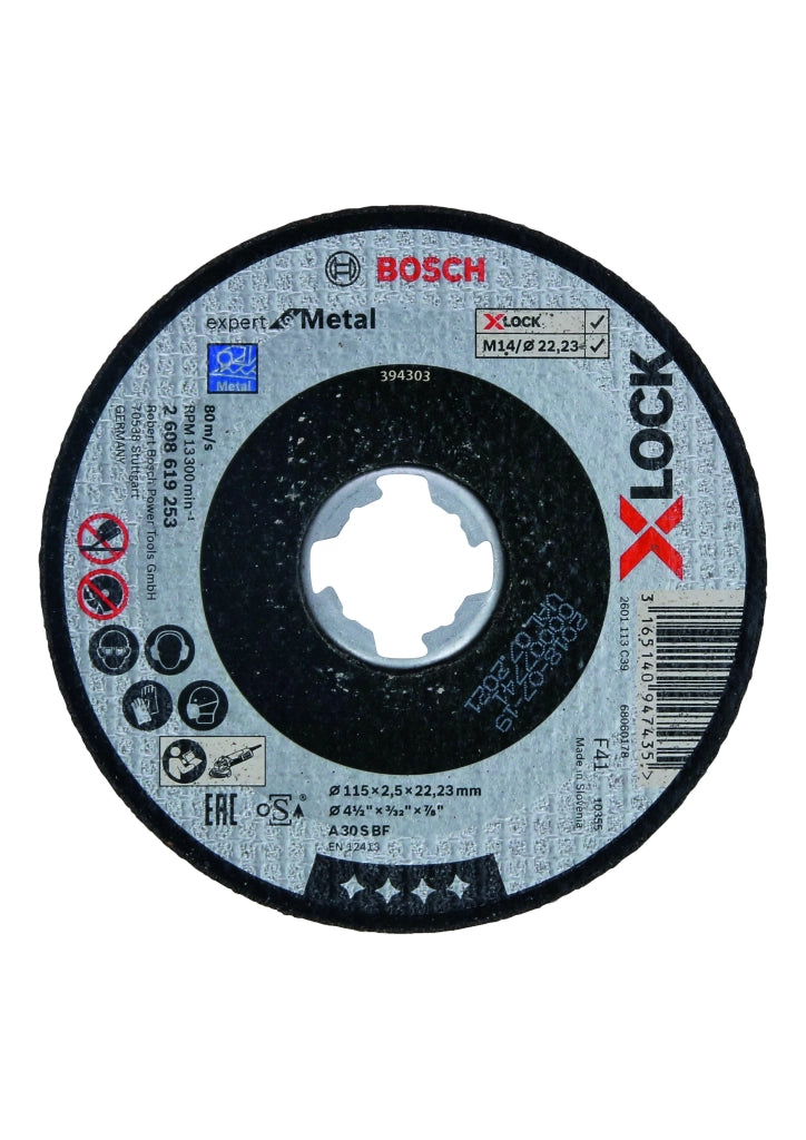 2608619253 - X-LOCK Expert for Metal 115x2,5x22,23 taglio dritto A 30 S BF, 115 mm, 2,5 mm