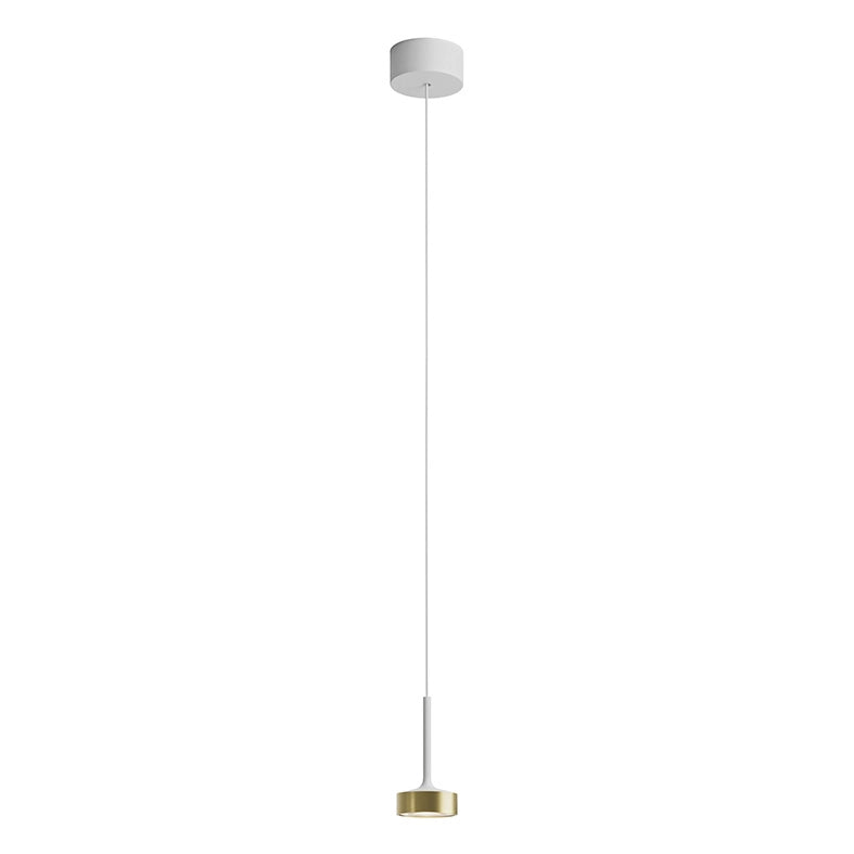 Hole Sospensione LED 7W 38° 3000K CRI90 in Alluminio Bianco/Oro, Lampada a sospensione per illuminazione d'accento - Rossini Group