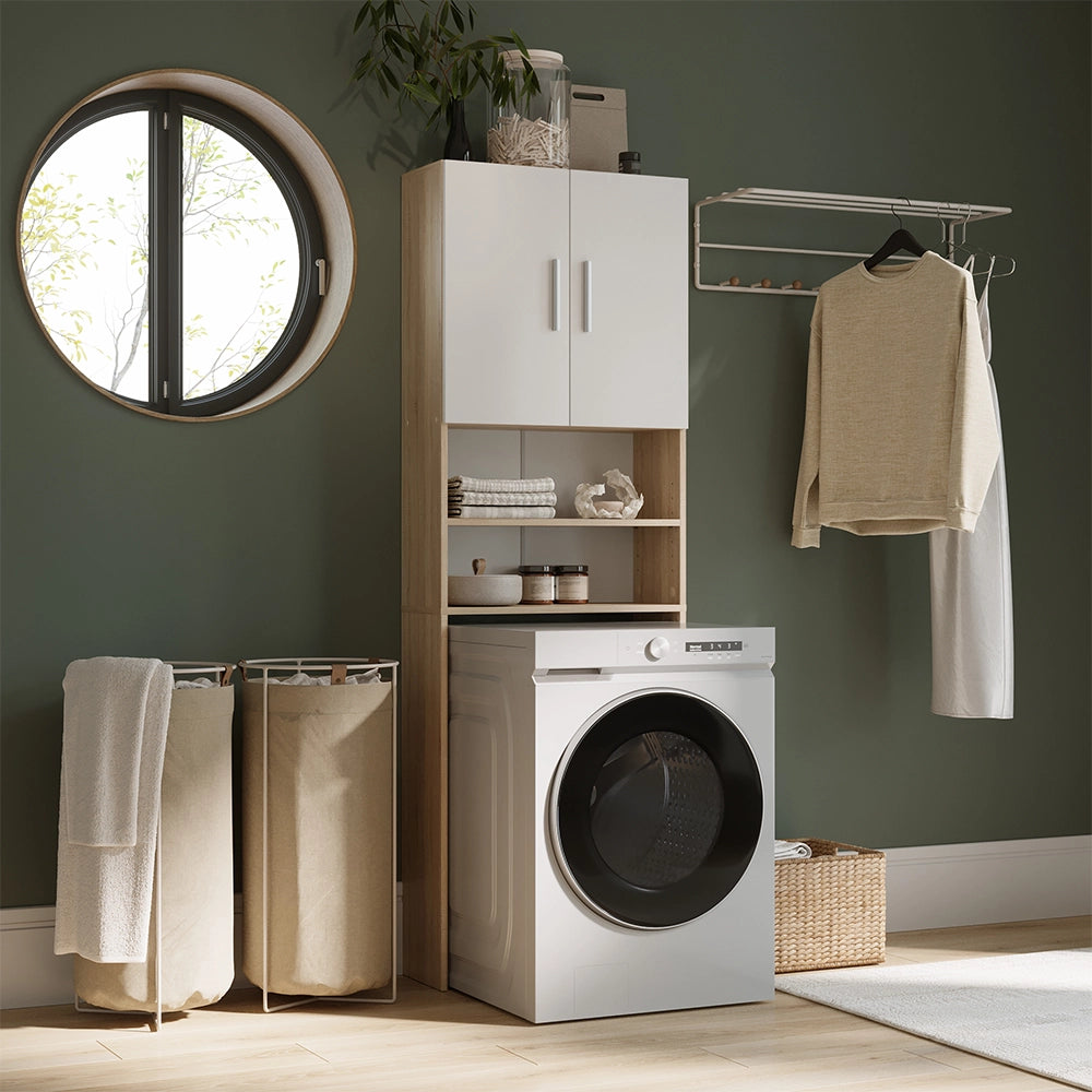 Vicco Mobile lavatrice Bianco/Sonoma 64 x 190 cm