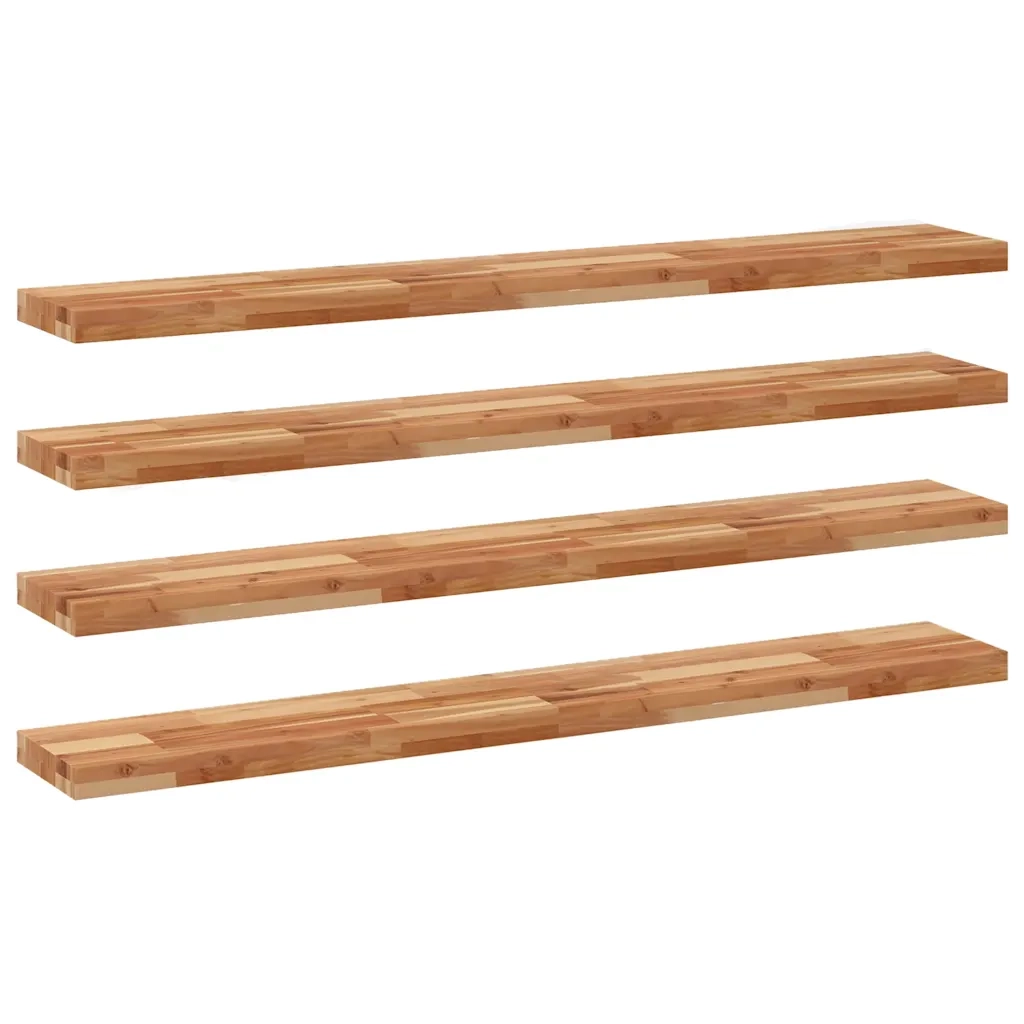Mensole da Parete 4 pz 160x20x4 cm Legno Acacia Rifinito a Olio 3279602