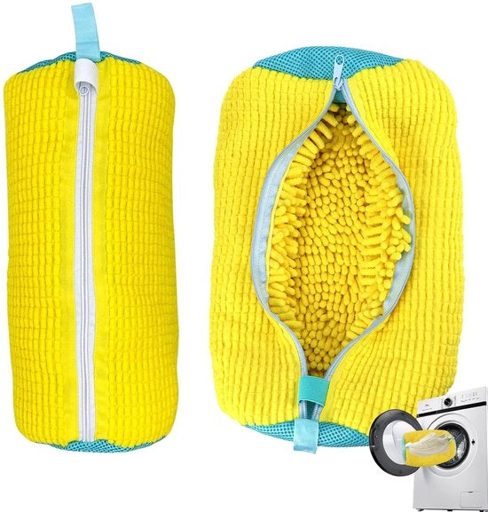 Pacco a doppio strato per la protezione delle scarpe, lavabile in lavatrice, per scarpe e sneakers, sacchetto per la prevenzione della deformazione per sneakers, ideale per la protezione delle scarpe (giallo)