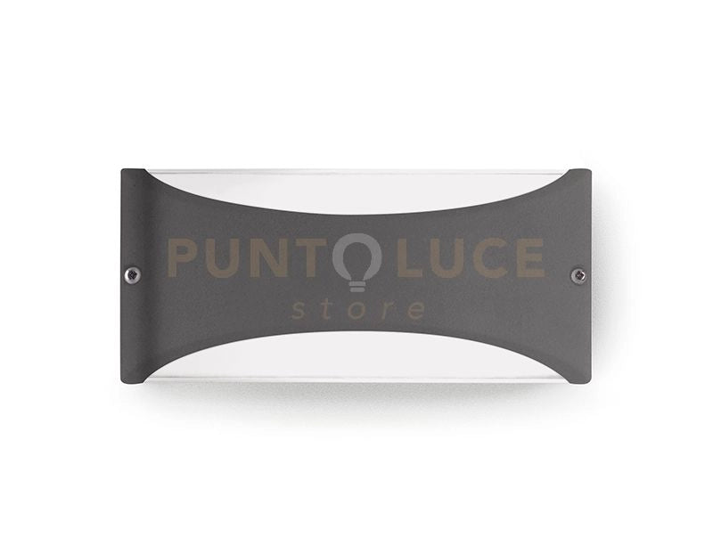 GES1031- APPLIQUE IN ALLUMINIO A LED 4000K 10W 550LM IP54 22X10CM GRIGIO ANTRACITE