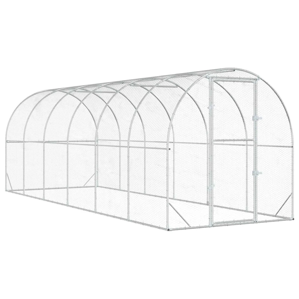 Pollaio Argento 600 x 200 x 200 cm Acciaio zincato 3434677