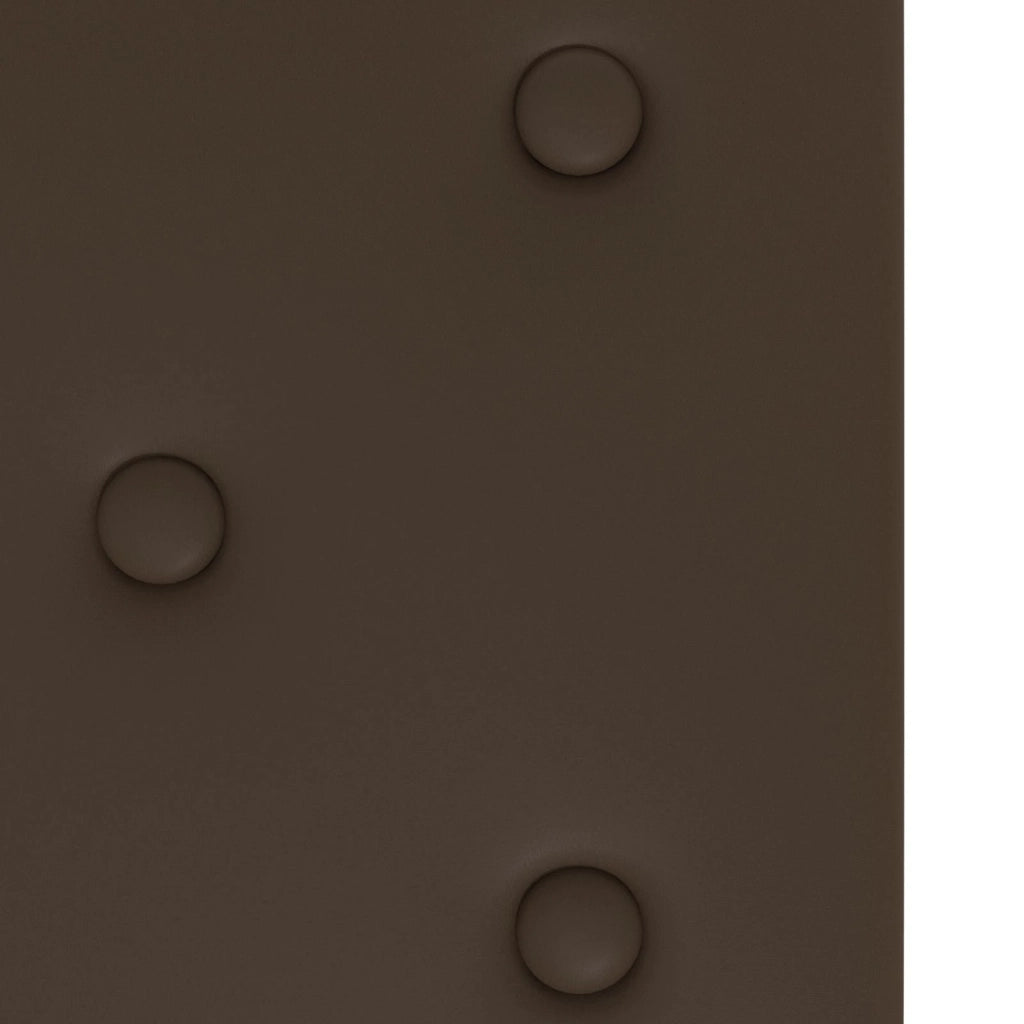 Testiera da Parete 12 pcs Marrone 90 x 30 cm Pelle Sintetica 42046523