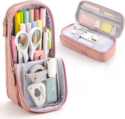 Organizzatore di Pennelli - Borsa per Pennarelli - Borsa per Studenti - Supporto per Telefono Cellulare - Organizzatore per Ragazze 3C - Borsa per Trucco con Tasca per Pennarelli