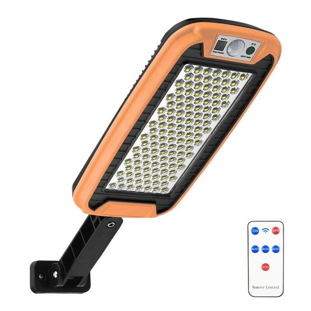 Faro lampione stradale pannello solare con sensore telecomando 124 LED 8019D