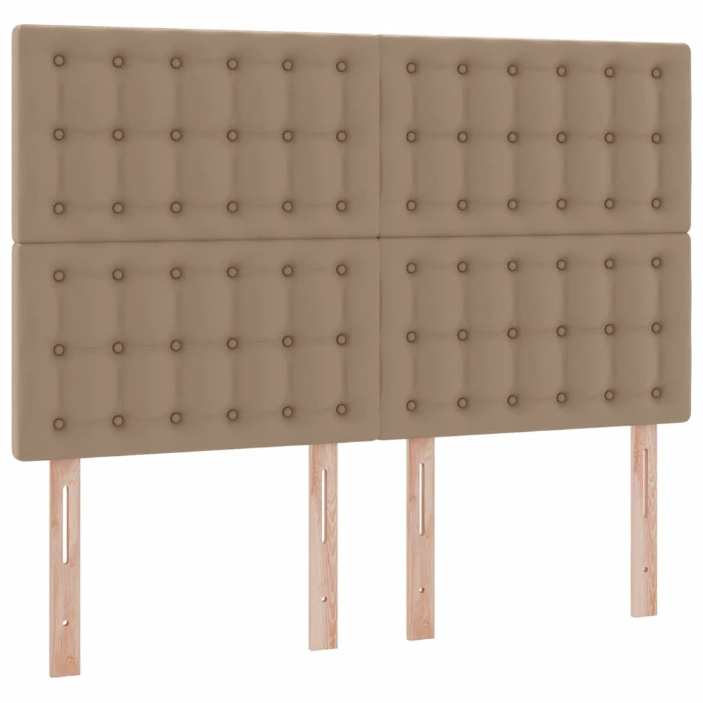 Letto con Contenitore Cappuccino 140 x 190 cm Pelle Sintetica