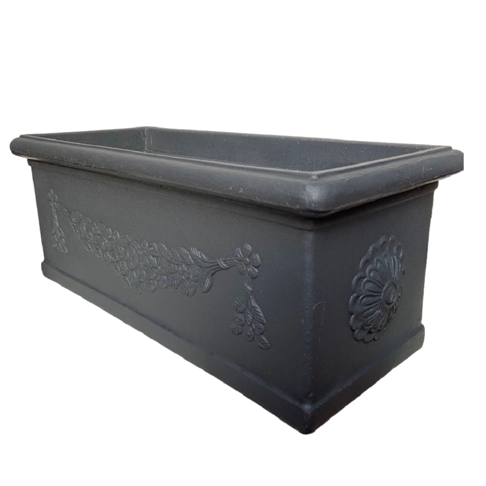 Garden Italia Fioriera Festonata GCF 70×28 cm in Resina – Made in Italy, Resistente al Gelo e Antiurto Colore: Antracite