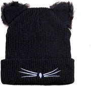 Cappello per donne - invernale - orecchie di gatto - disegno modaiolo - acido acrilico morbido - orecchie carine