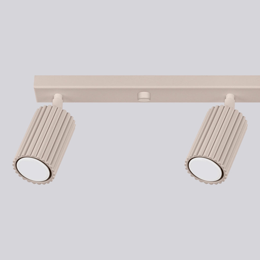 Plafoniera moderna taupe 81cm 4 spot GU10 GRAVIO Pure Lume