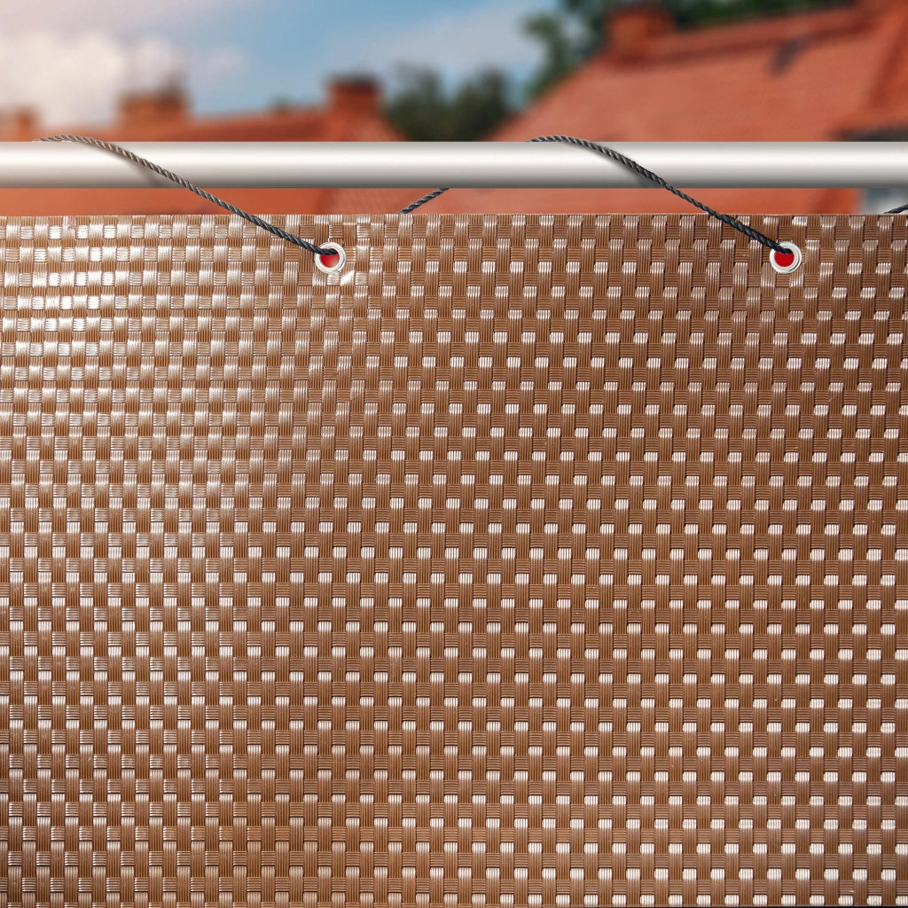 Telo di copertura per balcone in tecnorattan KADAX 1x4M Marrone Tappetino premium per balcone e terrazzo