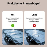 3x Tarpaulin Bracket 108-150 cm for Trailer, Adjustable Aluminium Support für Trailer Covers, Ideal for Flat Tarpaulins