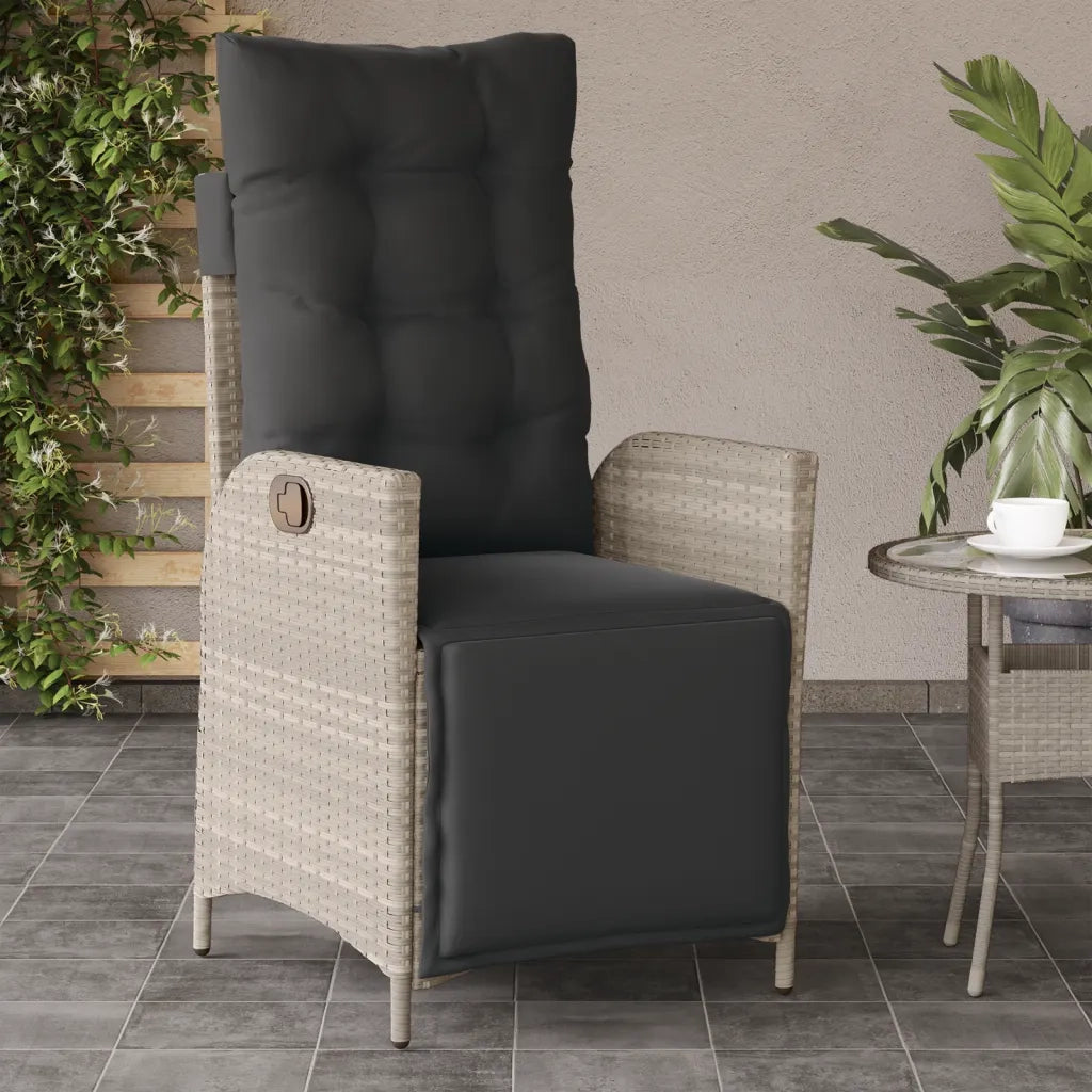 Sedie da Giardino Reclinabili 2 pz | Sedie da Esterno con Poggiapiedi Polyrattan