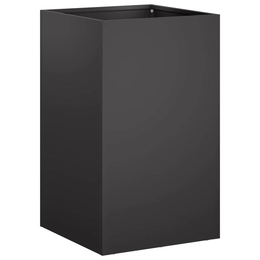 Vaso da giardino Nero 30 x 30 x 50 cm Acciaio laminato a freddo 8005344