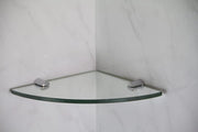 Pannello angolare in vetro resistente 6 mm, 150 mm, 6", con finitura cromata, adatto per bagno, camera da letto, ufficio.