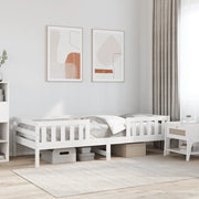 Letto senza Materasso Bianco 90x200 cm Legno Massello di Pino 846974
