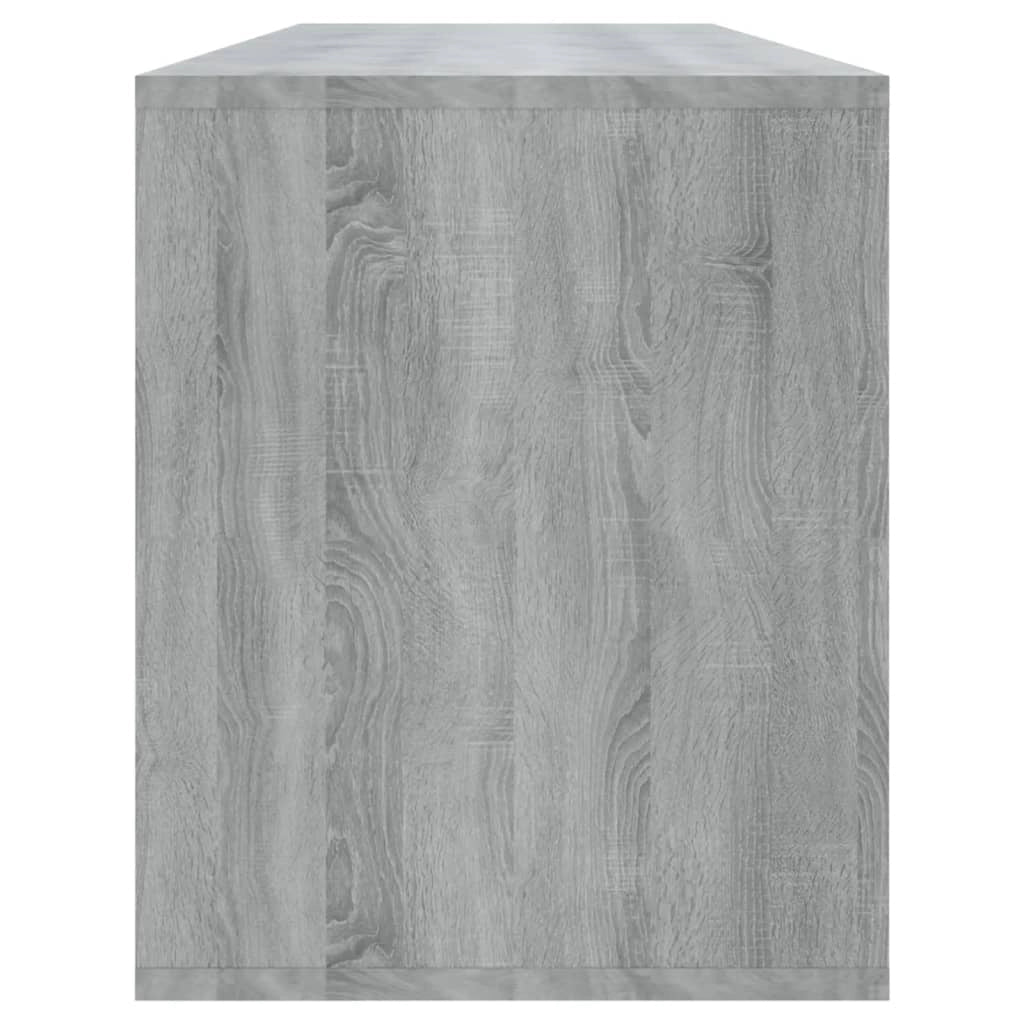 Mobile TV multimediale mensola TV credenza TV sala da pranzo soggiorno camera da letto Sonoma 130 x 35 x 50 cm legno ingegnerizzato grigio 02_0028386