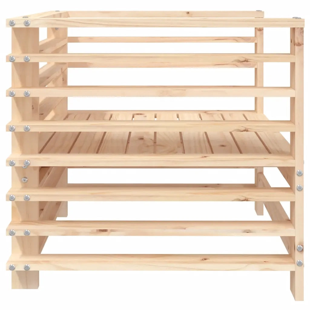 Sedia da patio-Sedie da Giardino 2pz in Legno Massello Pino 812549