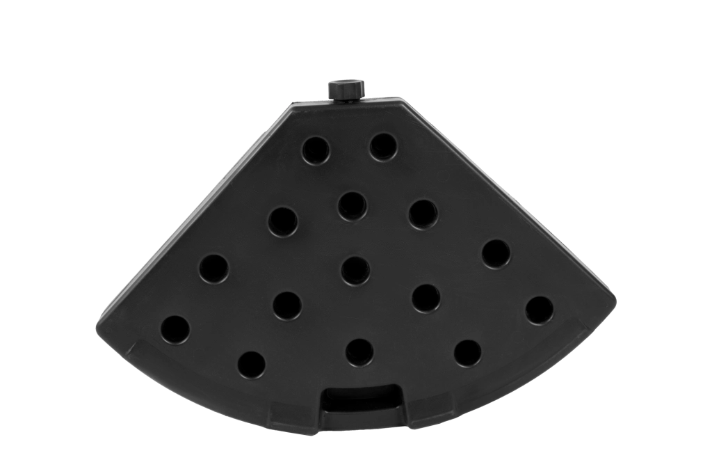 Base zavorrabile per ombrellone a sbalzo; 4 piastre; plastica nera; 51 x 50;5 x 33 cm