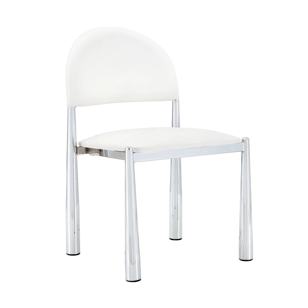 SEDIA da pranzo imbottita Set da 2 pezzi 80 cm PU Bianco