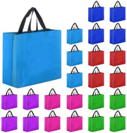 60 Herbruikbare Tote Borse con Maniglie, 6 Colori, 60 pezzi, 33 x 25 x 25 cm