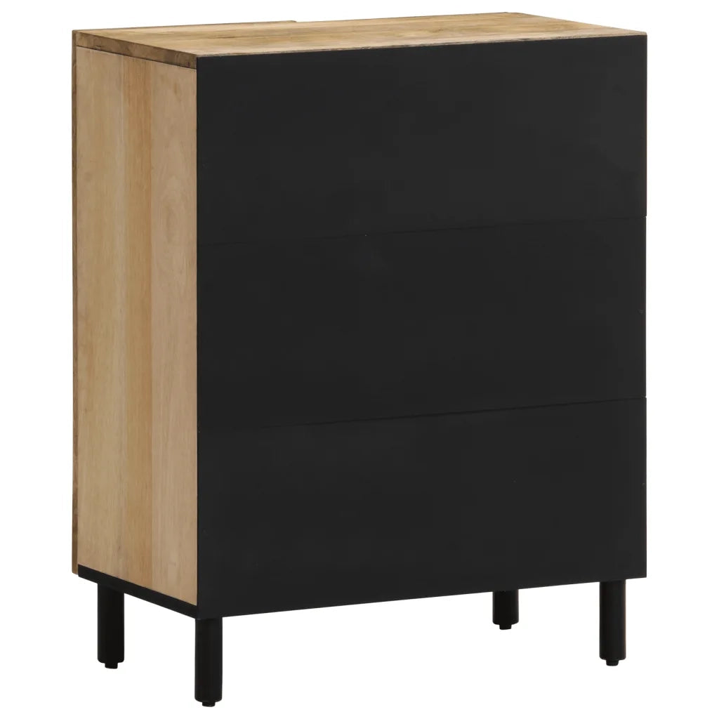 vidaXL Credenze 3 pz 60x33x75 cm in Legno Massello di Mango