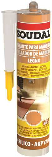 Silicone acrilico soudal legno rovere chiaro 300ml