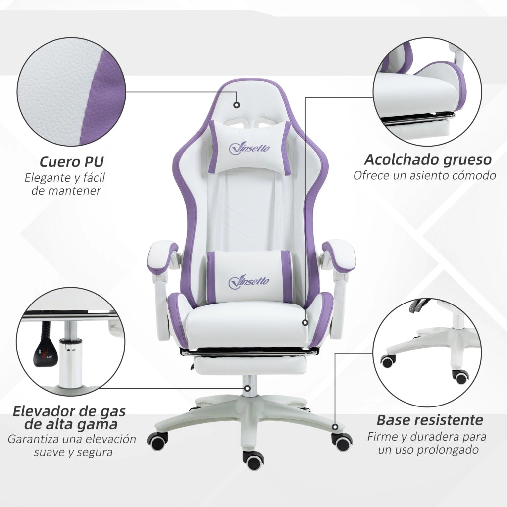 Sedia Gaming ¨C zephmum ¨C Pelle Grigio 65x65x121-129 cm