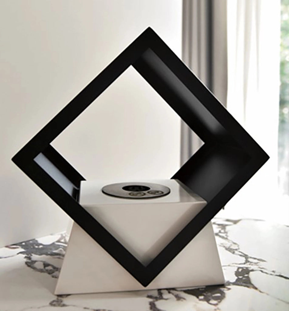 Camino a Bioetanolo da Tavolo 35,2x20x36,5 cm Vannini Rubik Nero