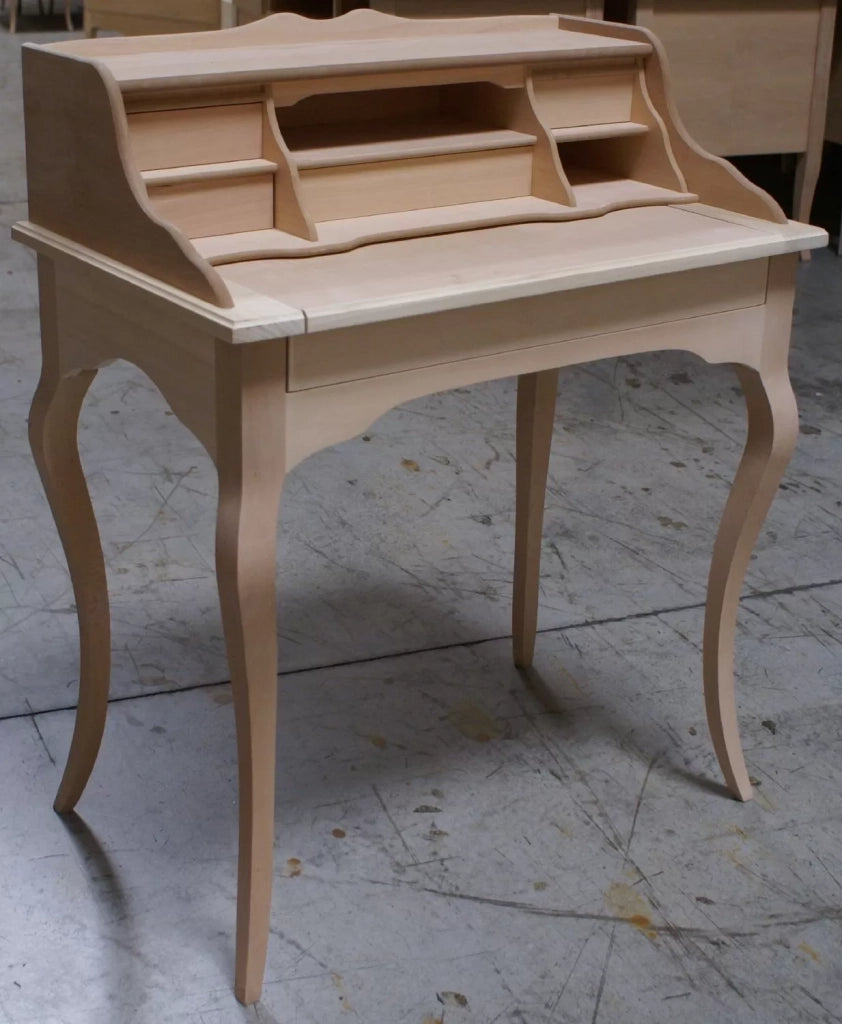 Scrivania 6 cassetti con tiretto legno grezzo 78x50x96 (3107) - Mobili 2G