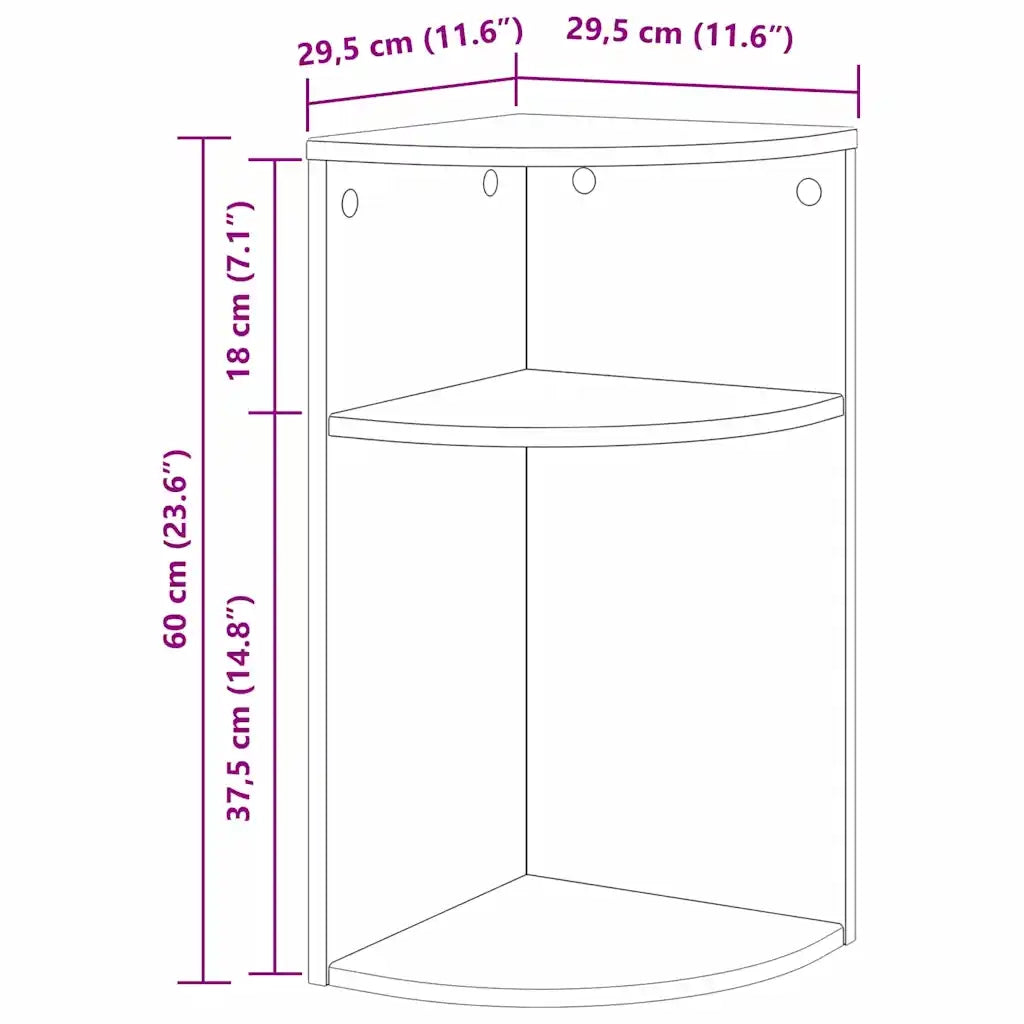 Tavolino Nero 29,6 x 29,6 x 60 cm Legno multistrato 891121