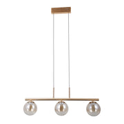 Lampada a sospensione Velada oro vetro ambra LED 15W Italux